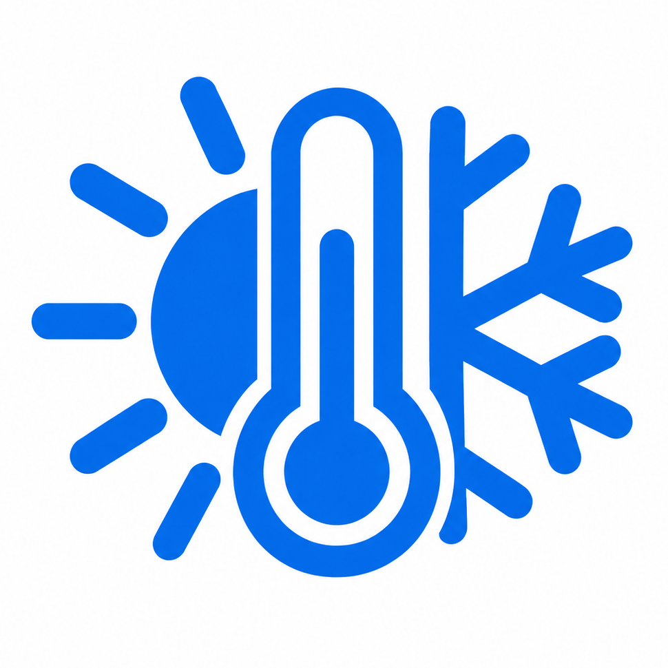 Hot and Cold Thermometer Icon