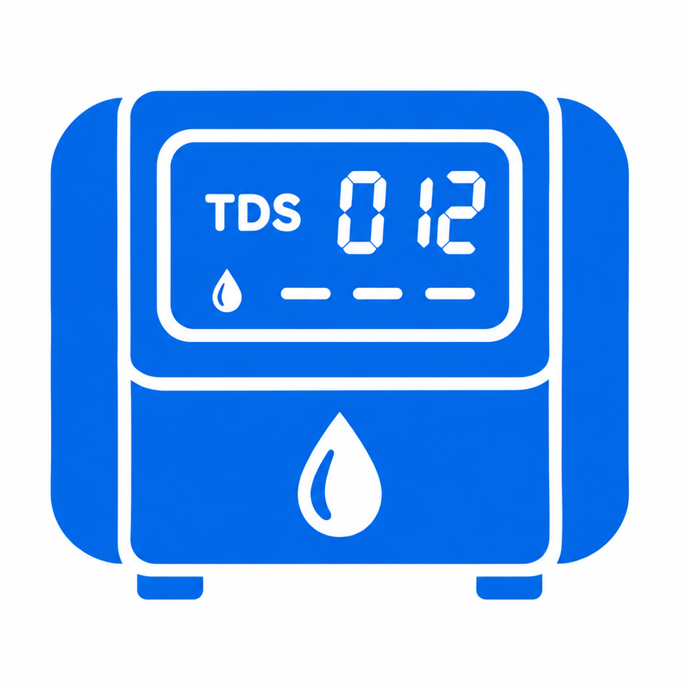 Minimal Blue TDS Water Purifier Icon
